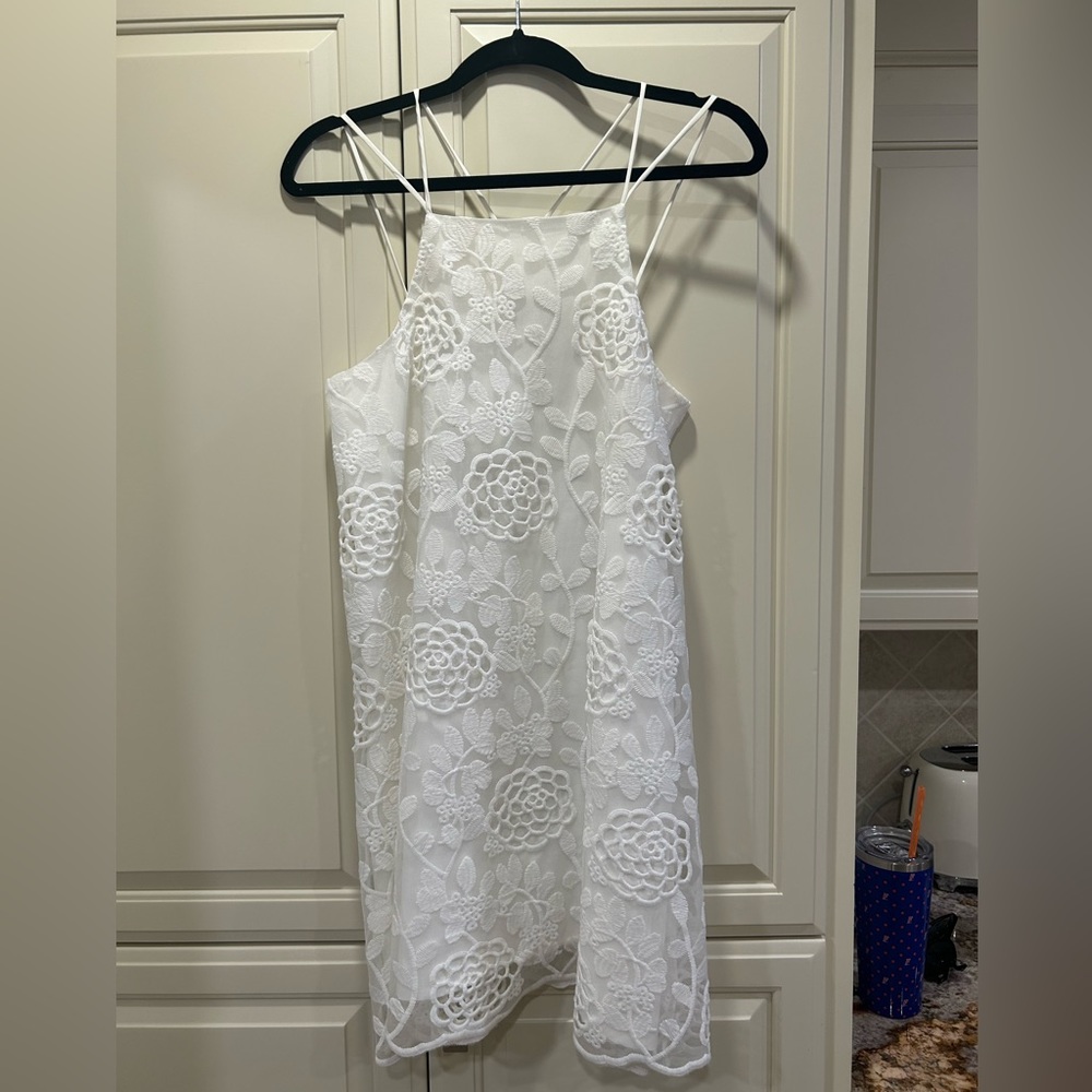White Lace Dress Sans Souci